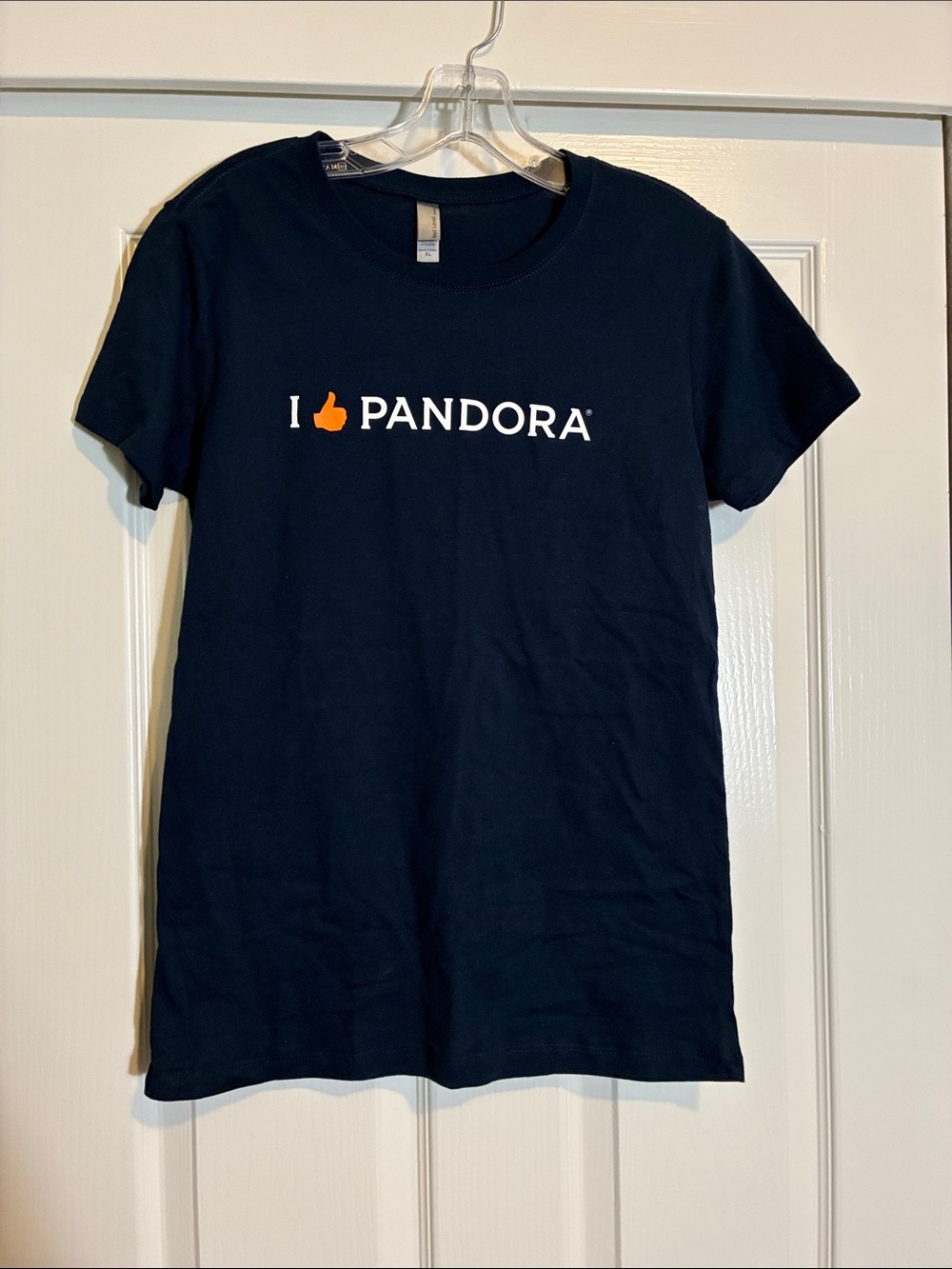 Pandora Kids Navy Tee with Orange Thumb Logo